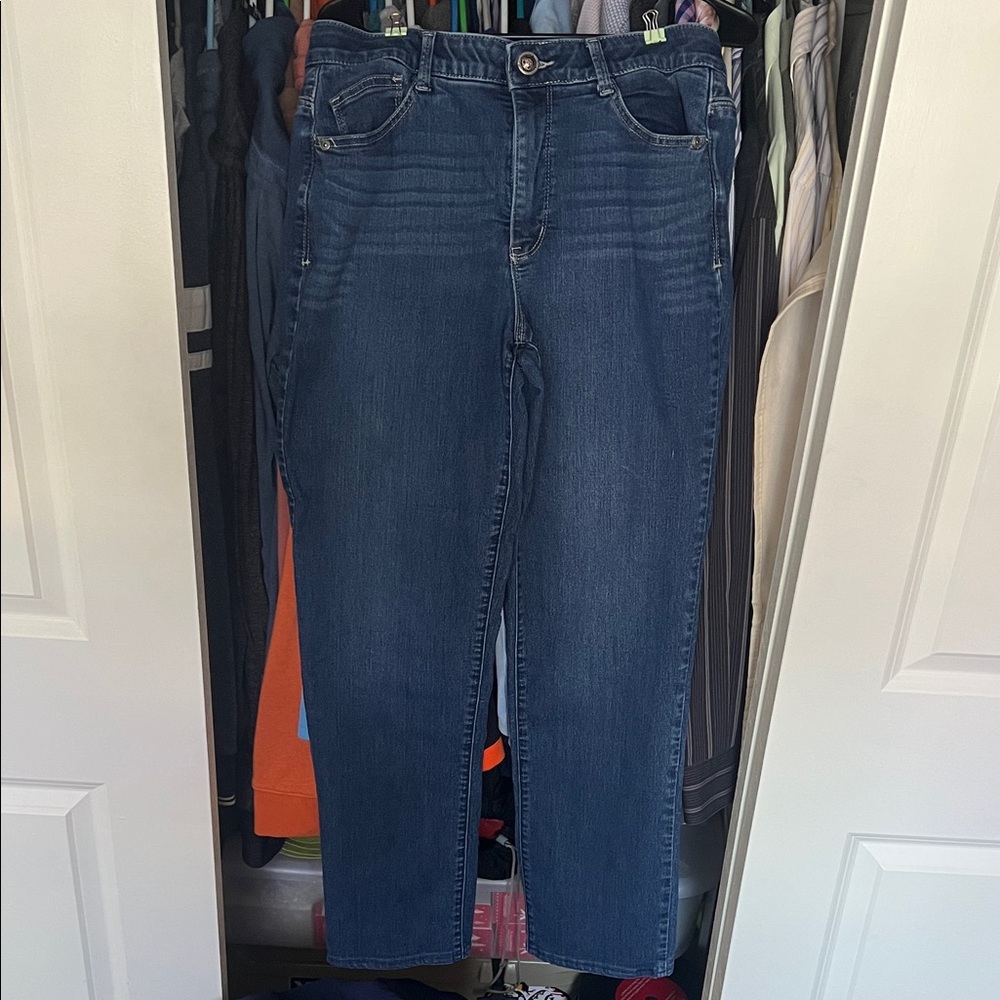 Democracy Dark Blue Straight Leg Jeans